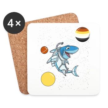 Hai Astronaut Gay Bear Pride - Untersetzer (4er-Set) - Weiß - Vorne