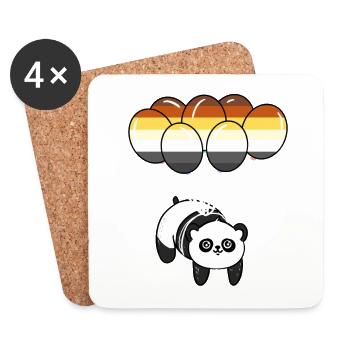 Panda Ballon Gay Bear Pride - Untersetzer (4er-Set) - Weiß - Vorne
