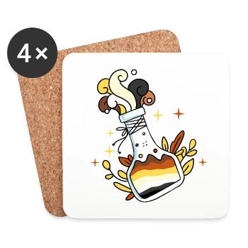 Drank Gay Bear Pride - Coasters (set of 4) - white - Front