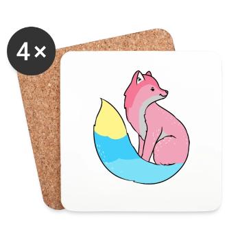 Genderflux Fuchs Genderflux Pride - Coasters (set of 4) - white - Front
