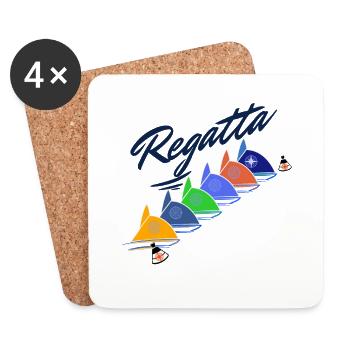 Regatta Captain Segelboot Yacht für Segler Skipper - Untersetzer (4er-Set) - Weiß - Vorne
