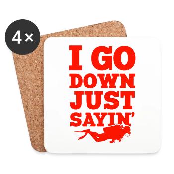 diver's saying - Coasters (set of 4) - white - Front