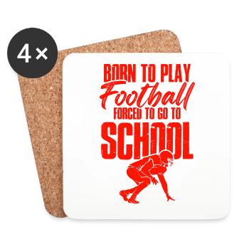 né au football - Dessous de verre (lot de 4) - blanc - Devant