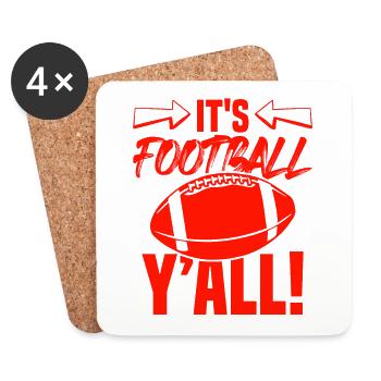 devise du football - Dessous de verre (lot de 4) - blanc - Devant