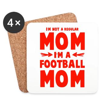 football mom mama - Untersetzer (4er-Set) - Weiß - Vorne