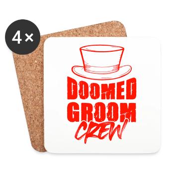 groom crew - Coasters (set of 4) - white - Front