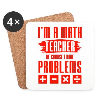 mathematik lehrer - Untersetzer (4er-Set) - Weiß - Vorne