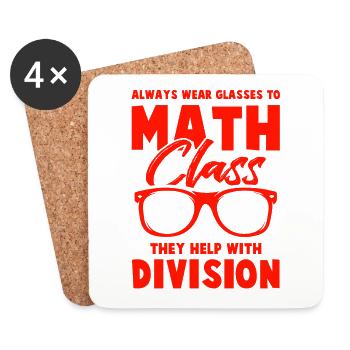cours de mathématiques - Dessous de verre (lot de 4) - blanc - Devant