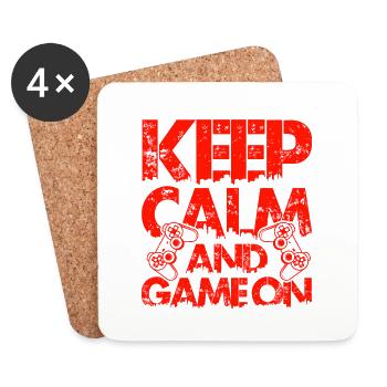 keep calm gamer - Untersetzer (4er-Set) - Weiß - Vorne
