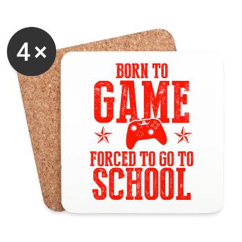 school gamer - Coasters (set of 4) - white - Front