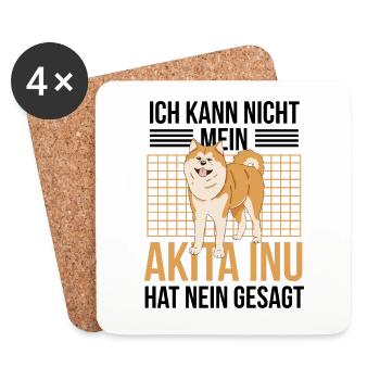 Mein Akita Inu hat Nein gesagt Akita Inu - Untersetzer (4er-Set) - Weiß - Vorne