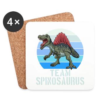 Team Spinosaurus Dinosaurier Dino - Untersetzer (4er-Set) - Weiß - Vorne