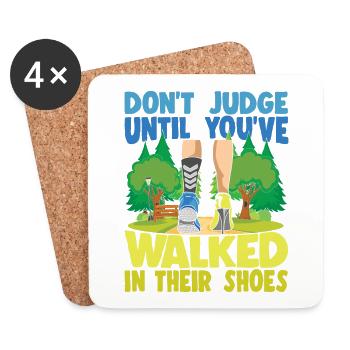 Don't Judge Until You've Walked In Their Shoes - Untersetzer (4er-Set) - Weiß - Vorne