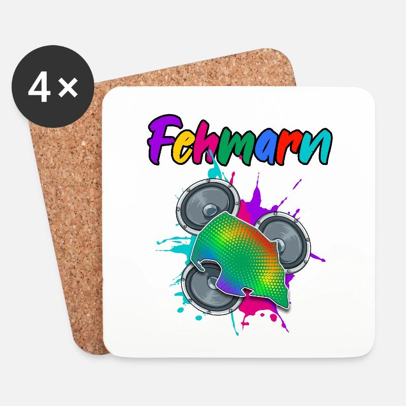 Fehmarn Beat - Untersetzer (4er-Set) - Weiß