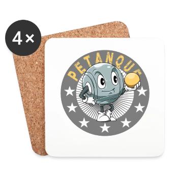 Petanque Petanque Geschenke für einen Petanque - Untersetzer (4er-Set) - Weiß - Vorne