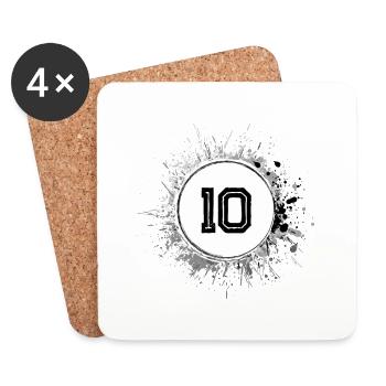 10 Nombre d’objets blob - Dessous de verre (lot de 4) - blanc - Devant