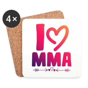 I love Mma - Coasters (set of 4) - white - Front