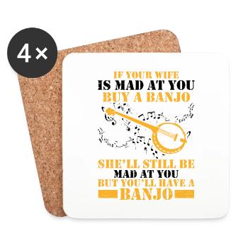 Mais vous aurez un musicien de banjo qui - Dessous de verre (lot de 4) - blanc - Devant