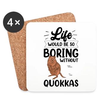 Quokka langweilig ohne Beuteltier Quokka - Untersetzer (4er-Set) - Weiß - Vorne