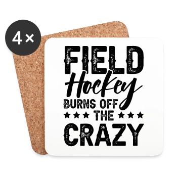 Hockey sur gazon - Dessous de verre (lot de 4) - blanc - Devant