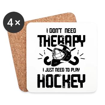 feldhockey therapy - Untersetzer (4er-Set) - Weiß - Vorne