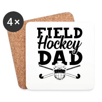 feldhockey papa - Untersetzer (4er-Set) - Weiß - Vorne
