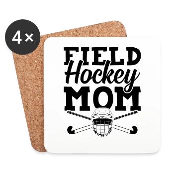 feldhockey mama - Untersetzer (4er-Set) - Weiß - Vorne