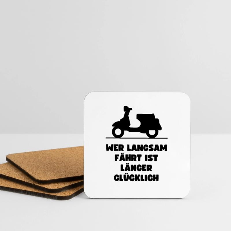 Passionierter Rollerfahrer oder Mofafahrer Untersetzer (4er-Set)