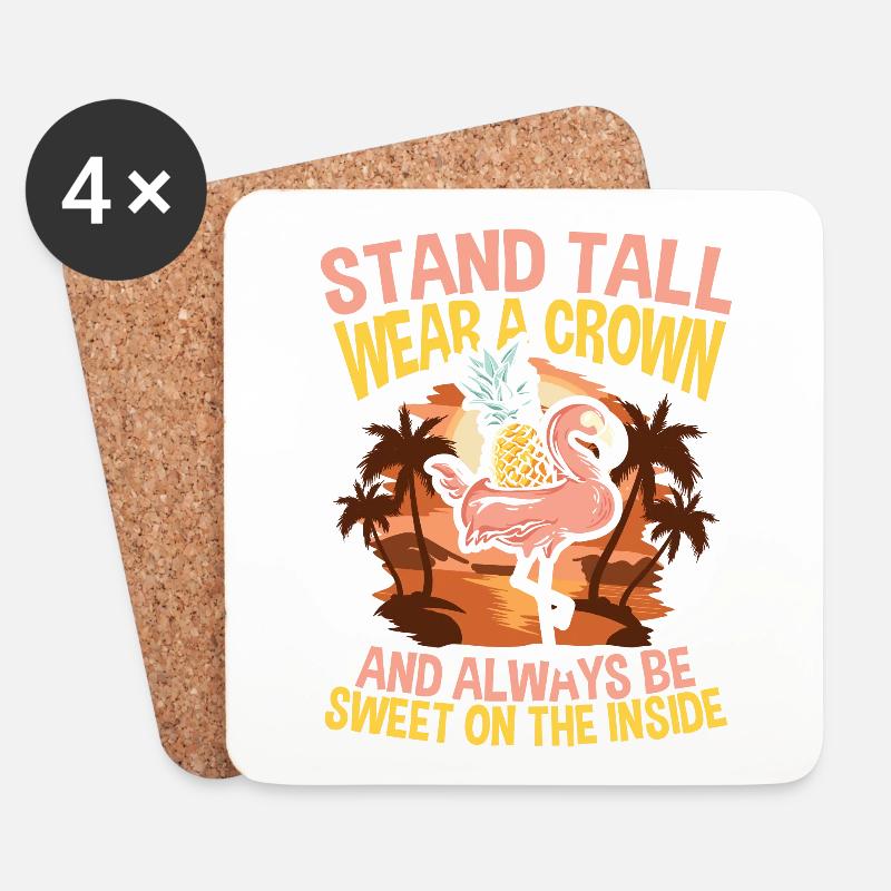 Wear A Crown And Always Be Sweet On The Inside - Untersetzer (4er-Set) - Weiß