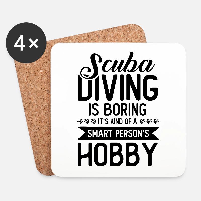 tauchen hobby scuba diving - Untersetzer (4er-Set) - Weiß