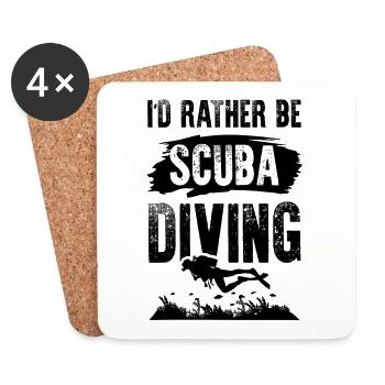 Tauchen scuba diving - Untersetzer (4er-Set) - Weiß - Vorne
