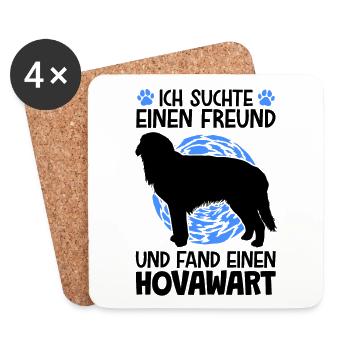 Hovawart suchte einen Freund Hofwächter - Untersetzer (4er-Set) - Weiß - Vorne