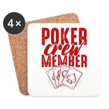 Poker Crew Member - Untersetzer (4er-Set) - Weiß - Vorne