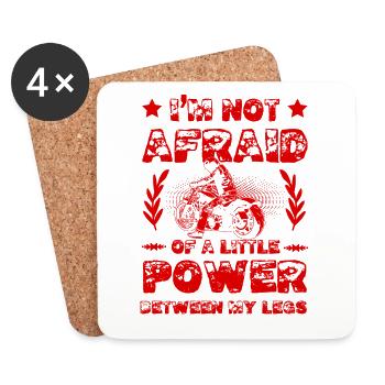 Motorcycle Power - Coasters (set of 4) - white - Front