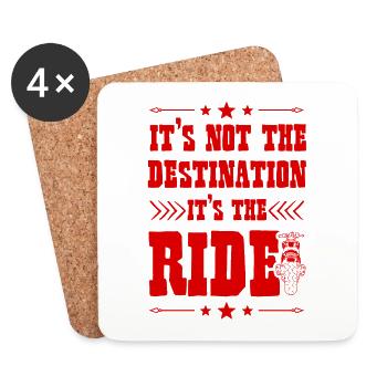 Motorcycle Destination - Coasters (set of 4) - white - Front