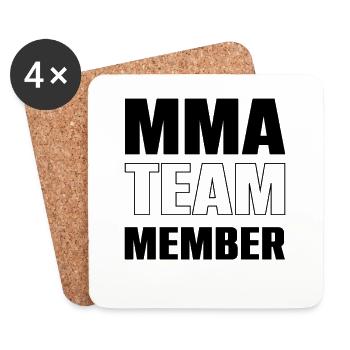 L’équipe MMA - Dessous de verre (lot de 4) - blanc - Devant