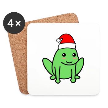 Noël de Frog Comic - Dessous de verre (lot de 4) - blanc - Devant