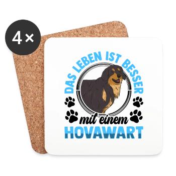Leben ohne Hovawart ist möglich aber sinnlos - Untersetzer (4er-Set) - Weiß - Vorne