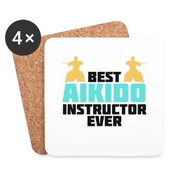 Aikido Teacher Japan Taekwondo Karate Martial - Coasters (set of 4) - white - Front