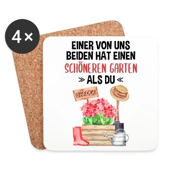 Garten Lustiger Spruch Hobby Gärtner Geschenkidee - Untersetzer (4er-Set) - Weiß - Vorne