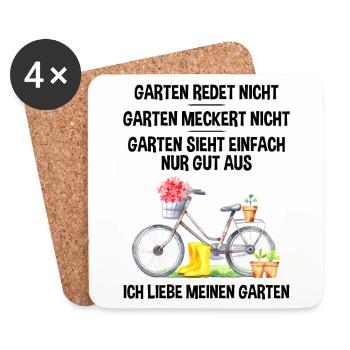 Garten Lustiger Spruch Hobby Gärtner Geschenkidee - Untersetzer (4er-Set) - Weiß - Vorne