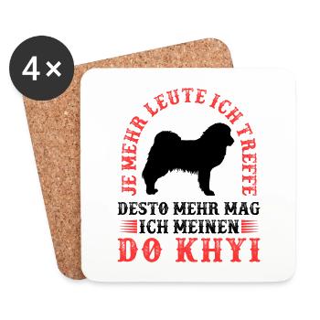 Do Khyi mehr mögen Tibetmastiff Tibetdogge - Untersetzer (4er-Set) - Weiß - Vorne