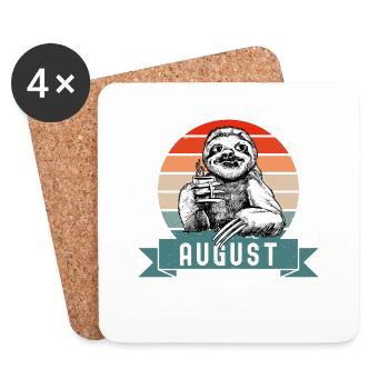 Legends Were Born In August 1995 Faultier Sloth - Untersetzer (4er-Set) - Weiß - Vorne