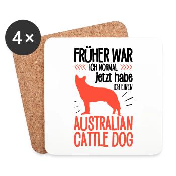 Australian Cattle Dog früher normal Treibhund - Untersetzer (4er-Set) - Weiß - Vorne