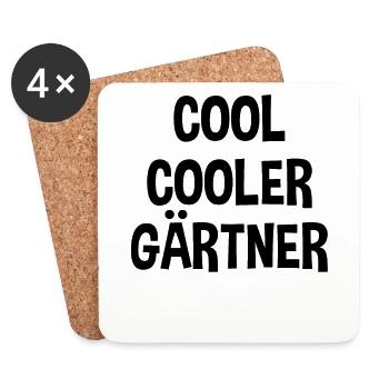 Garten Lustiger Spruch Hobby Gärtner Geschenkidee - Untersetzer (4er-Set) - Weiß - Vorne