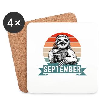 Legends Were Born In September 2002 Faultier Sloth - Coasters (set of 4) - white - Front