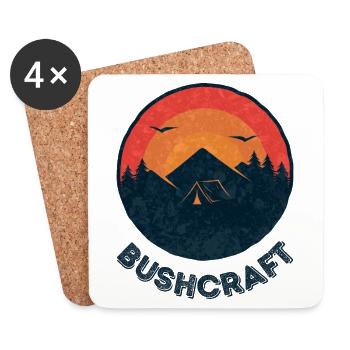 Bushcraft survival - Coasters (set of 4) - white - Front
