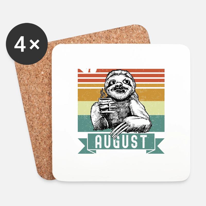 Faultier Legendär seit August 1984 Geburtstag - Untersetzer (4er-Set) - Weiß