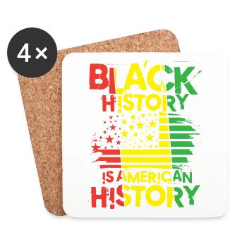 Black Histroy Month Stolz Afro Americkaner für - Untersetzer (4er-Set) - Weiß - Vorne