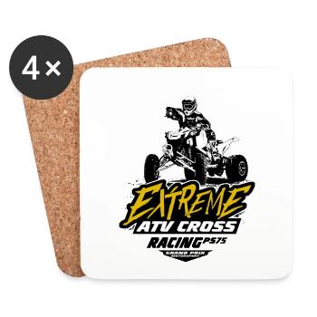 Quad Racing - ATV Racer - Untersetzer (4er-Set) - Weiß - Vorne